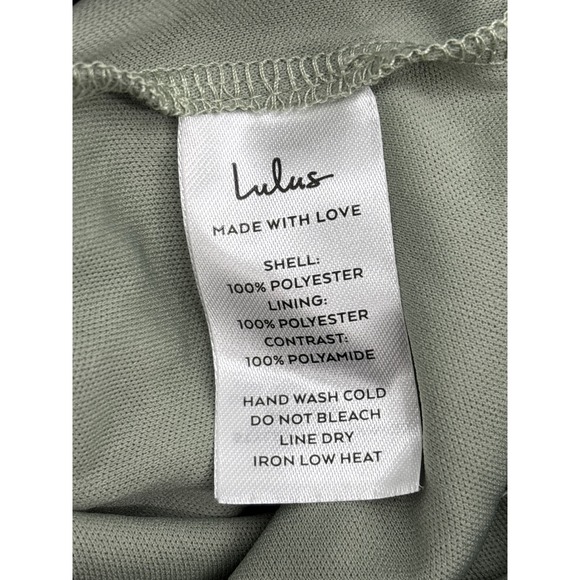 Lulus Kaylin Sage Green Pleated Lace/Empire Waist Maxi Dress Formal Evening Gown - Picture 11 of 12